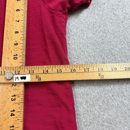 Nation LTD Shirt Womens Medium Pink Puff Sleeve Crewneck Soft Boho Quiet Luxury - Picture 6 of 9