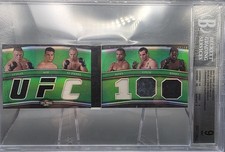 2010 Topps UFC Knockout Triple Threads Relics #/18 Jon Jones Georges St-Pierre 