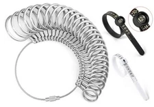 Bflaae Ring Sizer Measuring Tool Kit, 27 PCS Stainless Steel Measuring 3pcs kit