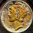 1938 D Mercury Dime - Nice Luster & Toning BU UNC MS  Almost FSB 90% Silver Coin