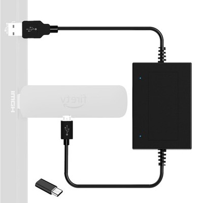 USB Kabel für TV & Stick kompatibel mit Fire Stick 4K Max, schwarz, schwarz 
