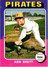 1975 Topps Mini Baseball - Ken Brett #250 - Pittsburgh Pirates