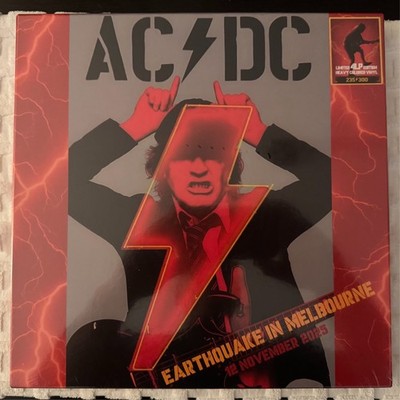 BOX SET 4 LPs ACDC AC/DC EARTHQUAKE IN MELBOURNE LIMITED EDITION COLORED VYNIL