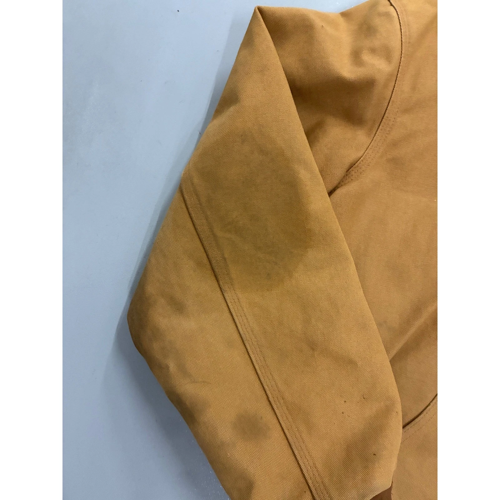 Carhartt J140 Loose Fit Duck Active Jacket Brown Quilted Flannel Lined Medium - product detail image 4