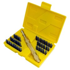 38pc Letter & Number Stamping Tool Kit Stamp Set + Automatic Metal Punch & Case