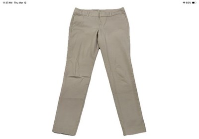 Old Navy Pixie Pants Mid Rise Size 10 Regular Stretch Taupe Light Khaki 32x28