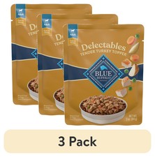 Blue Buffalo Delectables Wet Dog Food Topper Turkey Dinner 3oz 3 Pack