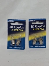 Dorcy 3D Krypton 3.6V 0.75A Flashlight Bulb (2-Pack) 41-1661 Lot of 2,
