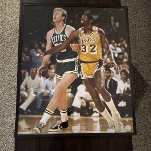 Magic Johnson Los Angeles Lakers Signed Original Photo vs Boston Celtics NBA