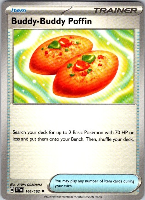BUDDY-BUDDY POFFIN 144/162 UNCOMMON TEMPORAL FORCES POKEMON NEAR MINT
