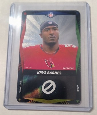 Krys Barnes #014 2025 Uno Elite WILD SSP Arizona Cardinals