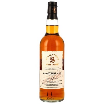 BENRIACH - 12 Jahre 1st Fill Oloroso Sherry & Bourbon Casks Signatory 100 PROOF
