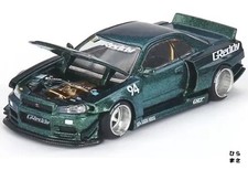 Mini GT Series 1/64 Nissan Skyline GT R R34 Kaido Works Greddy Right Hand Drive