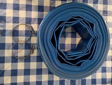 VEVOR 2" x 50ft. Weatherproof Discharge Hose - Blue - With 2 Clamps