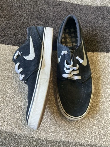 Nike Zoom Air Stefan Janoski Black Suede Skateboarding Sneakers Men's Size 9.5