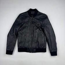 Philipp Plein Mens Leather Jacket Size S