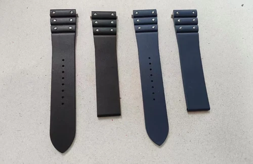 Bracelet caoutchouc vulcanisé 21 mm FKM boutiques compatible avec Cartier neuf Santos libération rapide