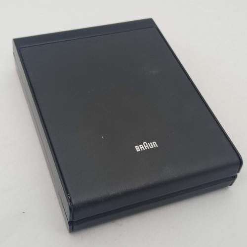 BRAUN LINEAR POCKET LIGHTER ONLY CASE WITH PAPER VINTAGE 70S VERY RARE - Picture 2 of 6