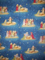 Brother Sister Christmas Manger Cotton Quilt Fabric 1 1/2 Yards By 44 Brother Sister Christmas Manger Cotton Quilt Fabric 1 1/2 Yards By 44