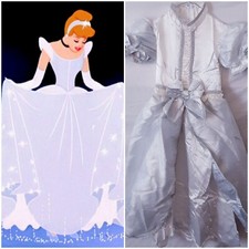 Vestido Disfraz de Cenicienta Disney Vintage Princesa Talla M Niñas Años 50 Diseño Con Peluca
