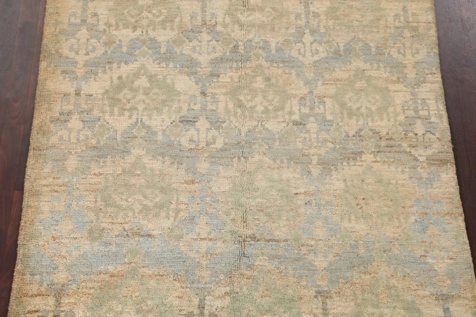 Geometric Transitional Oushak Oriental Area Rug Hand-knotted Home Decor 6'x8' - Image 3 of 4