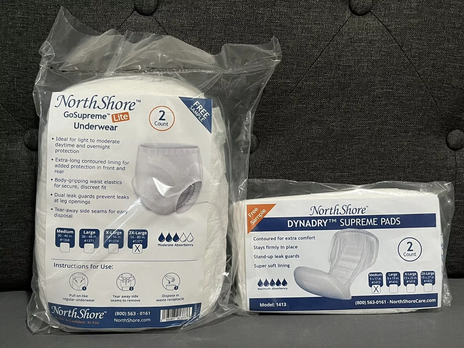 Lot 2 tampons GoSupreme et Dynadry Supreme taille 2X Large NorthShore