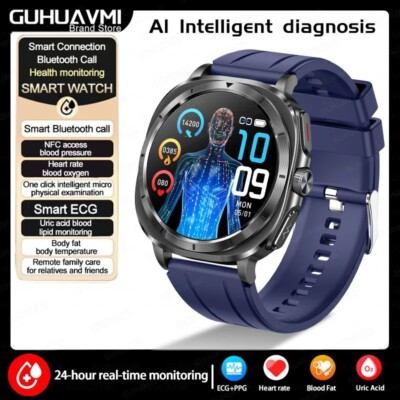 Galaxy Watch 7 Blood Lipids Uric Acid Blood Pressure Body Analysis Smart Watch