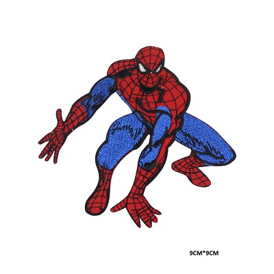 Spider Man Superheld Film Bügelbild Aufnäher Patch bestickt Abzeichen Applikation