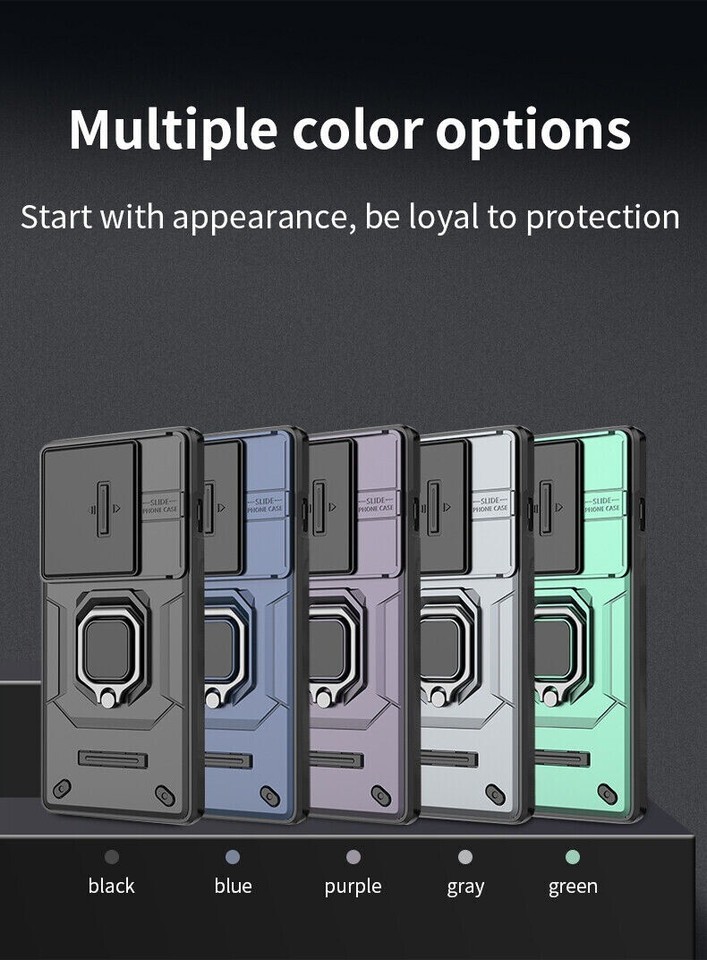 For OnePlus 13T 13R 13 12R 11 Hybrid Armor Magnetic Ring Holder Hard Case Cover