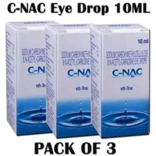 C-NAC Eye Drops N-Acetyl-Carnosine Eye Drops 10ml (Pack of 3) Free Shipping