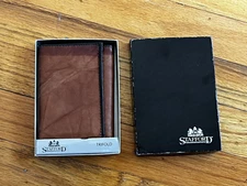 Men's Stafford Genuine Leather TriFold Wallet Brown D5325120