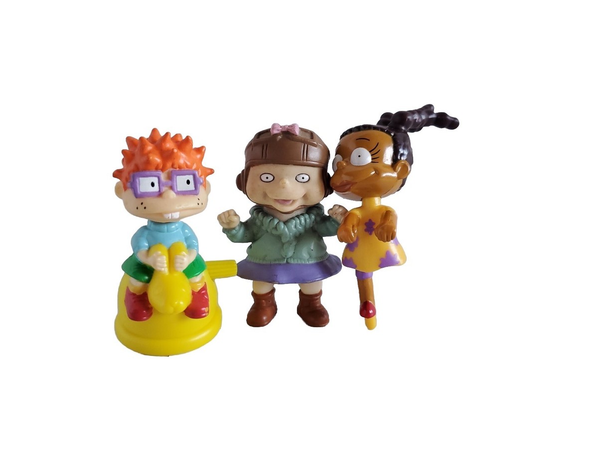 Vtg Rugrats Toy Figure Lot Of 3 Chucky Susie Lil Wind Happy