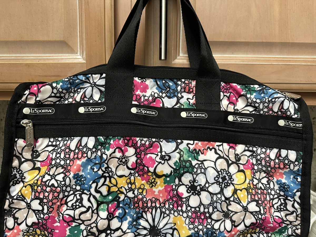 LeSportsac CANDACE CLASSIC WEEKEND DUFFLE BAG ROVING FLORAL MULTI