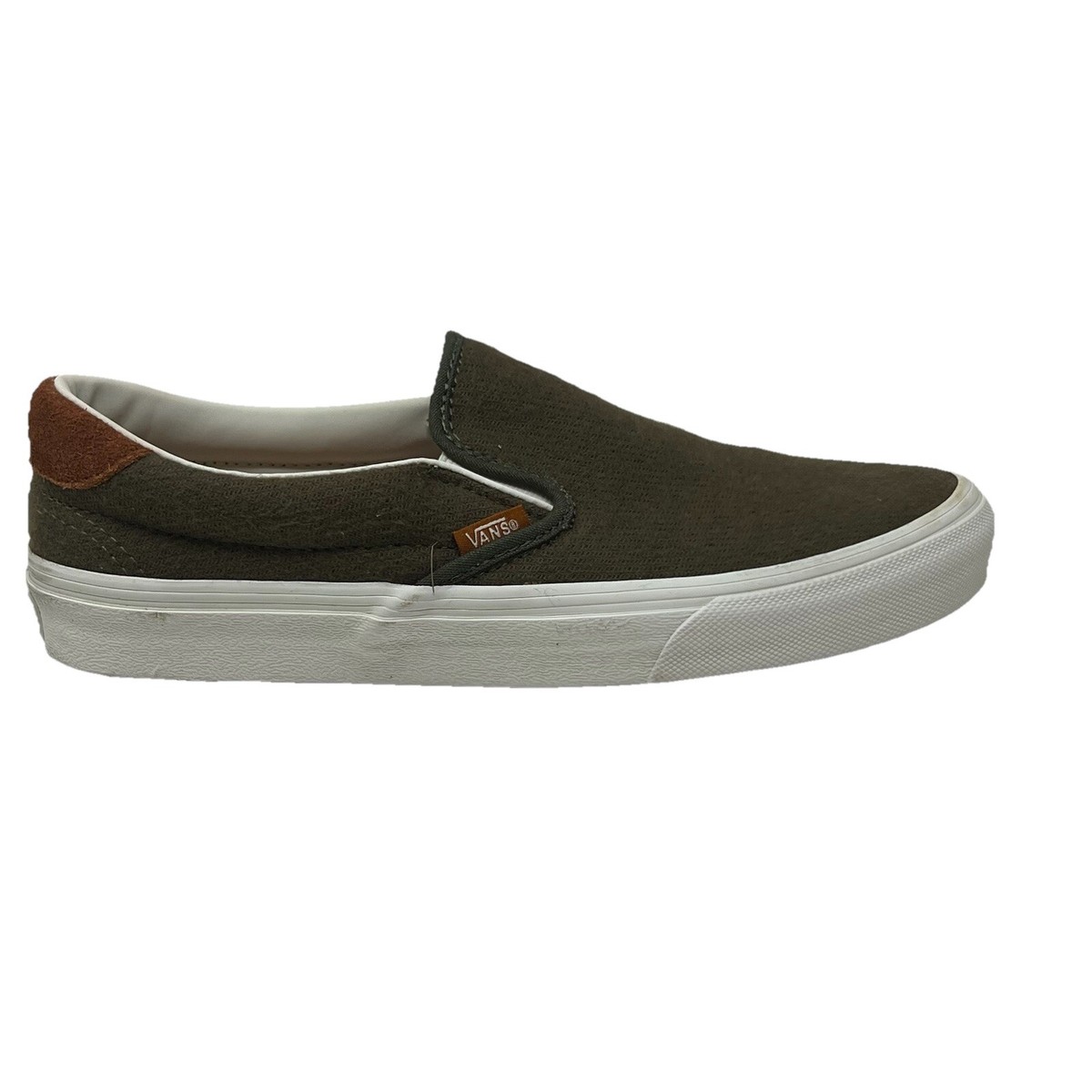 Vans Slip On 59 Flannel Dusty Olive Green Women
