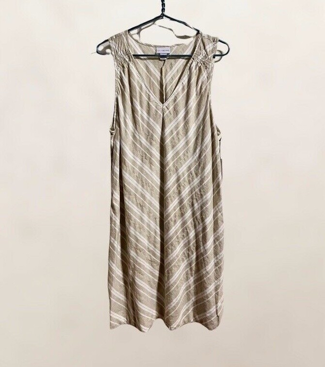 NWT LIZ CLAIBORNE Womens Linen Tank Top Dress with Pockets Size XL