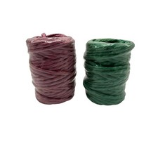 Natural Thick Twisted Raffia Cord Decoration Craft Making Pink  Green