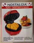 NOSTALGIA - MyMini 5'' Non Stick Heart Red Mini Waffle Maker