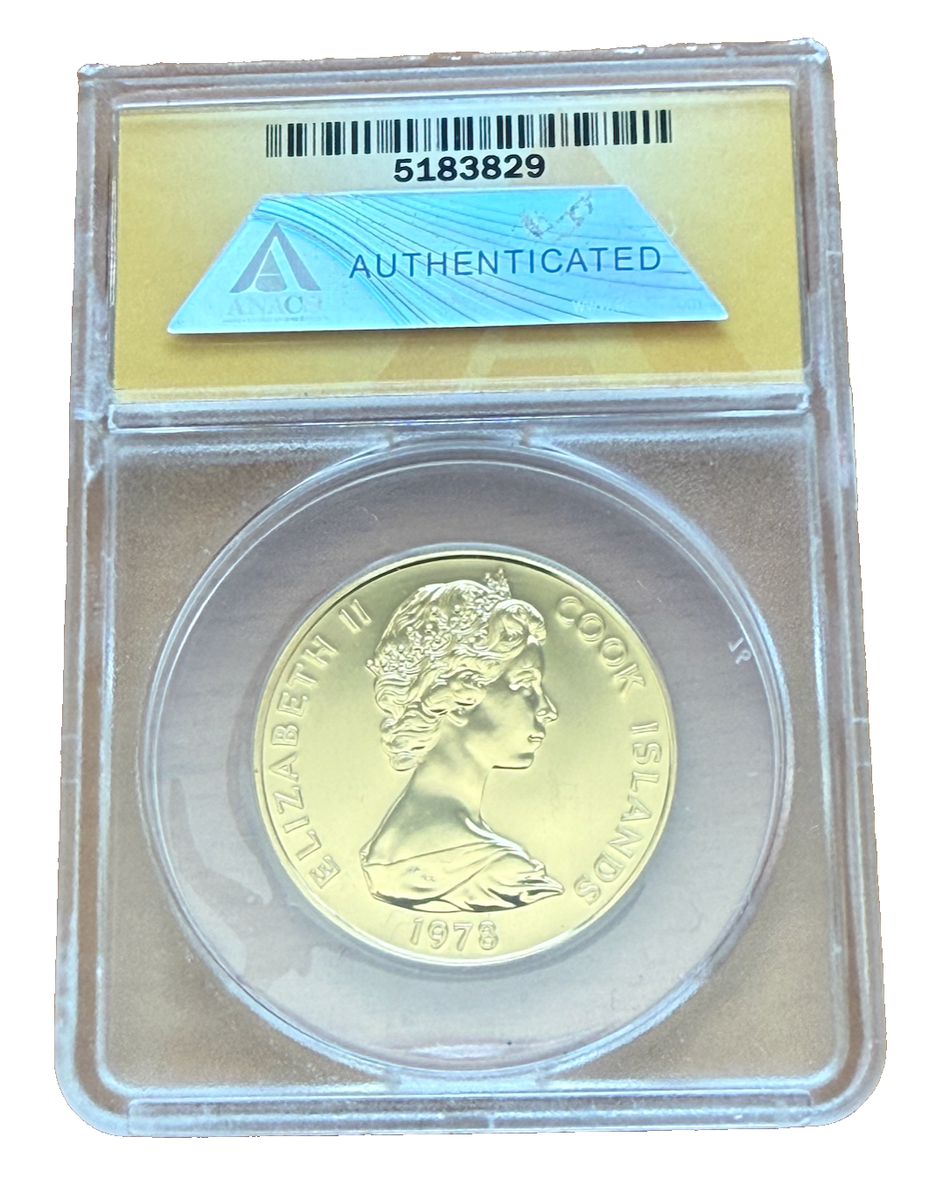 Cook Islands 1978 Gold $200 ANACS MS69 Captain James Cook | eBay