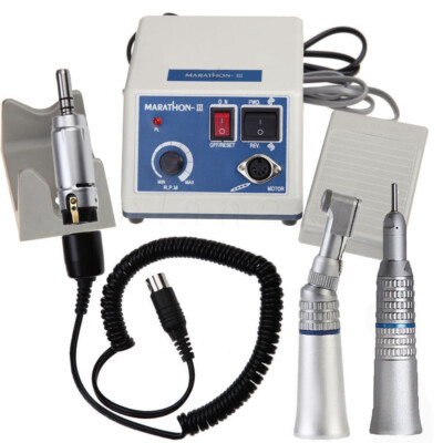 Dental Lab Marathon Electric Micromotor Polishing Unit / 35K rpm Motor Handpiece
