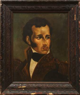 Unknown Artist, Portrait of Simon Bolivar, Oil on Canvas