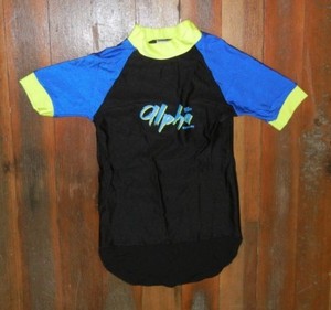 Alpha Wet Or Dry Blue Black Rash Guard Shirt Beach Swim Surf Kid Sz Youth 6 New Ebay