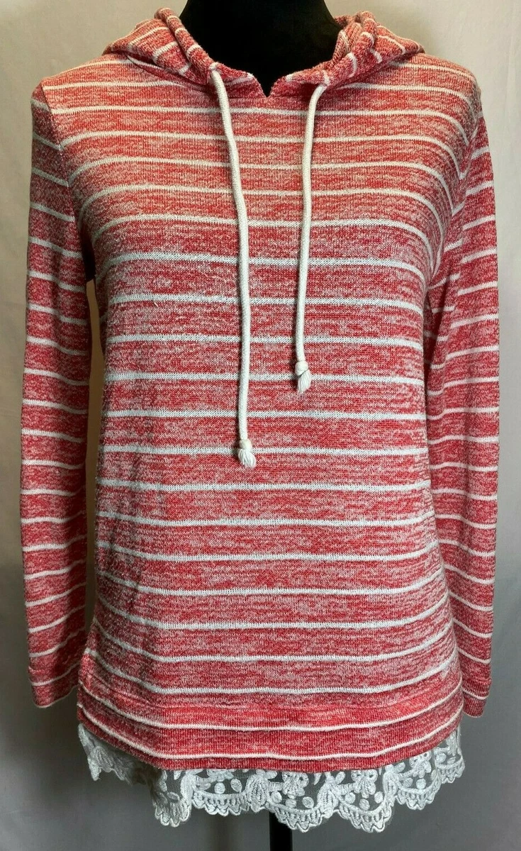 Sweater with lace trim on bottom cheap