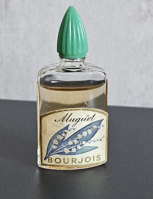 BOURJOIS Sammlung SELTENE alte Parfum Miniatur MUGUET 5,5 cm grüner Korken