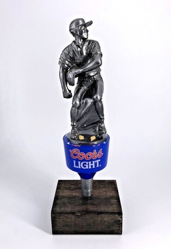 Vintage Coors Light Man Playing Baseball Player Beer Tap Handle Bar Mancave