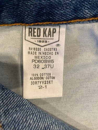 Red Kap Men's Classic Denim Work Jeans Pants 32” W x 37” L - Picture 5 of 6