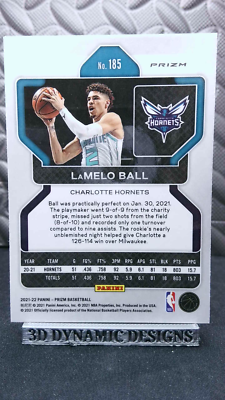 2021-22 Prizm Lamelo Ball GREEN PRIZM No 185 Charlotte Hornets 