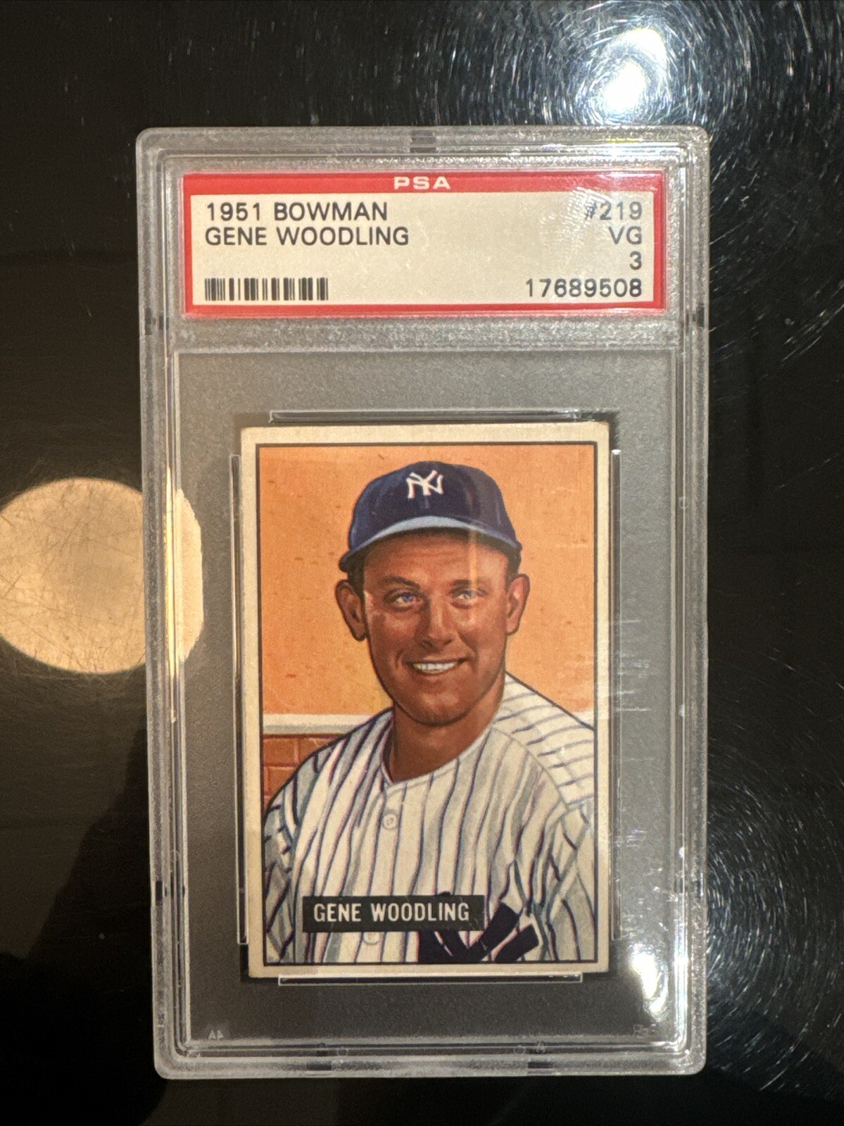 1951 Bowman 219 (R) Gene Woodling PSA 3