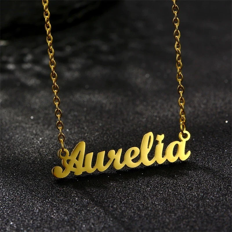 Personalized Name Custom Necklace Stainless Steel Pendant Fashion