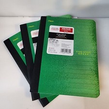 3 Count - five star composition notebook wide ruled 100 sheets