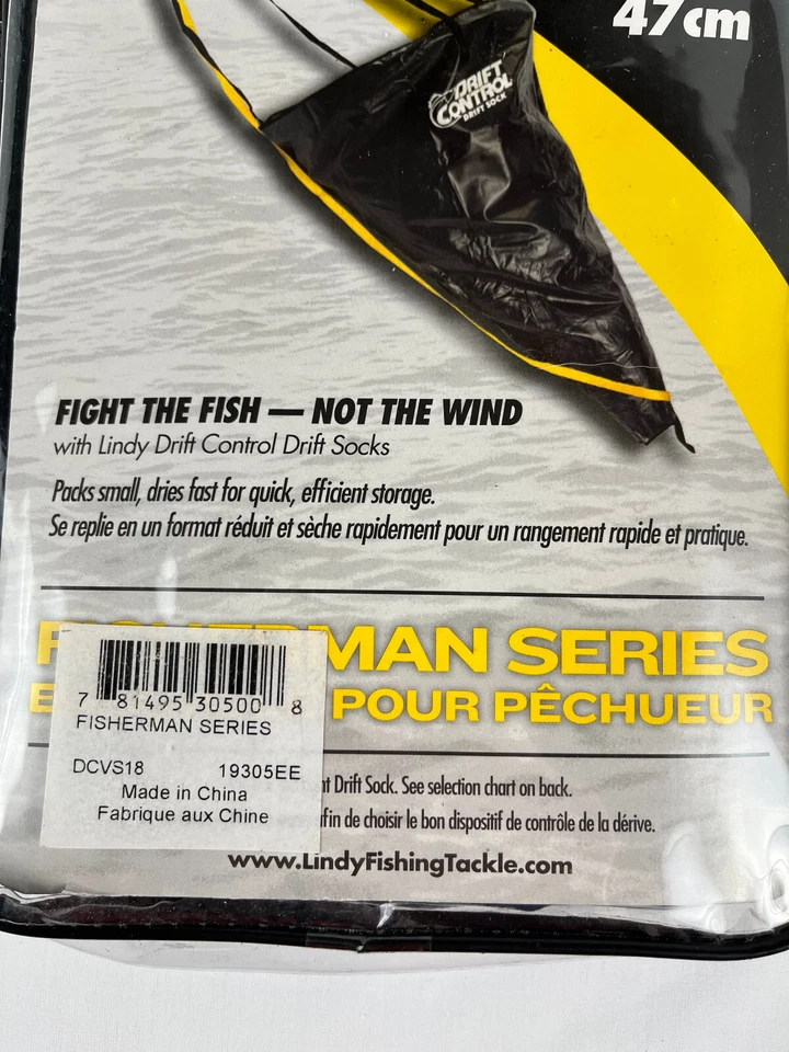 Lindy Fisherman Series Control Drift Sock 18 Inch DCVS18 Blue Wind Sock 18" NEW - Image 3 of 4